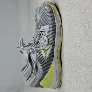 Reebok Nano crossfit lifting shoes light gray womens 7.5 lime workout athlete